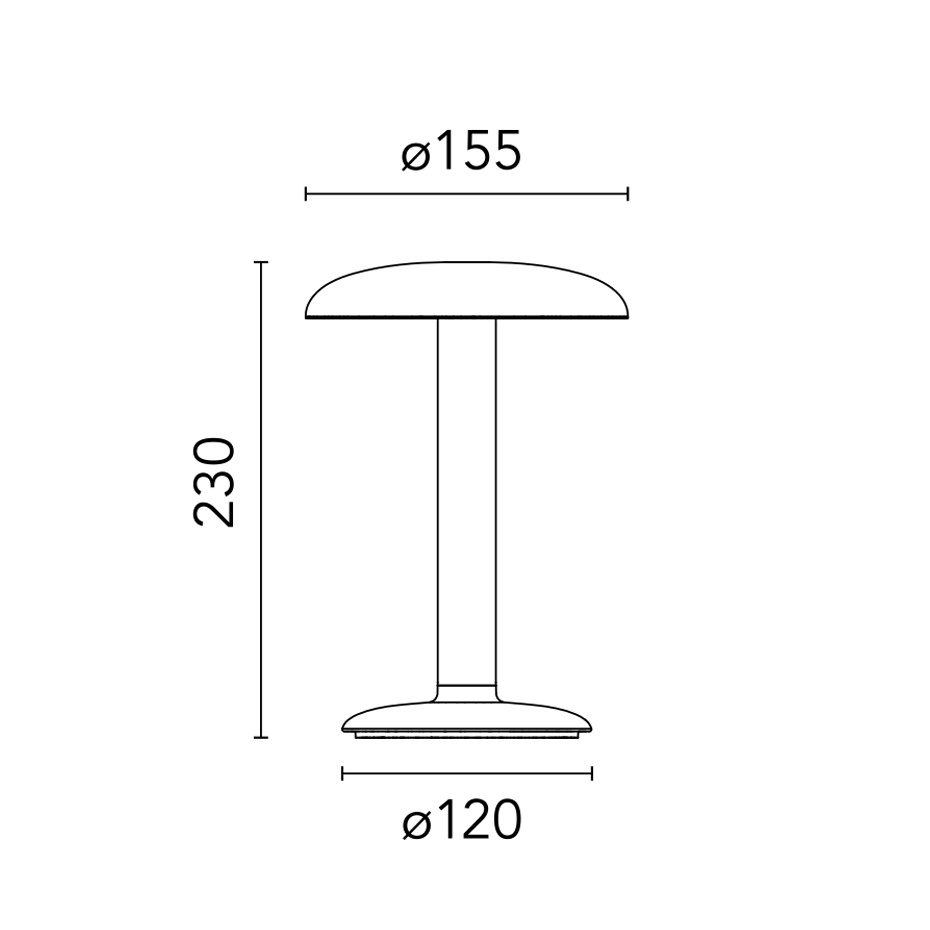 Gustave Residential Bordslampa Raw Aluminum