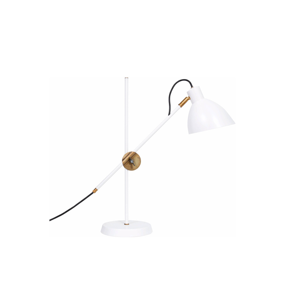 KH#1 Bordslampa Mattvit/Rå Mässing