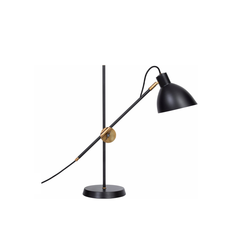 KH#1 Bordslampa Mattsvart/Rå Mässing
