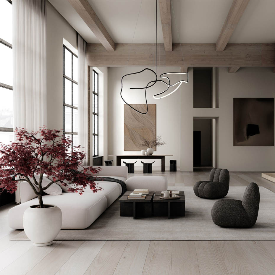 Ghost Ljuskrona Mini Burned Black