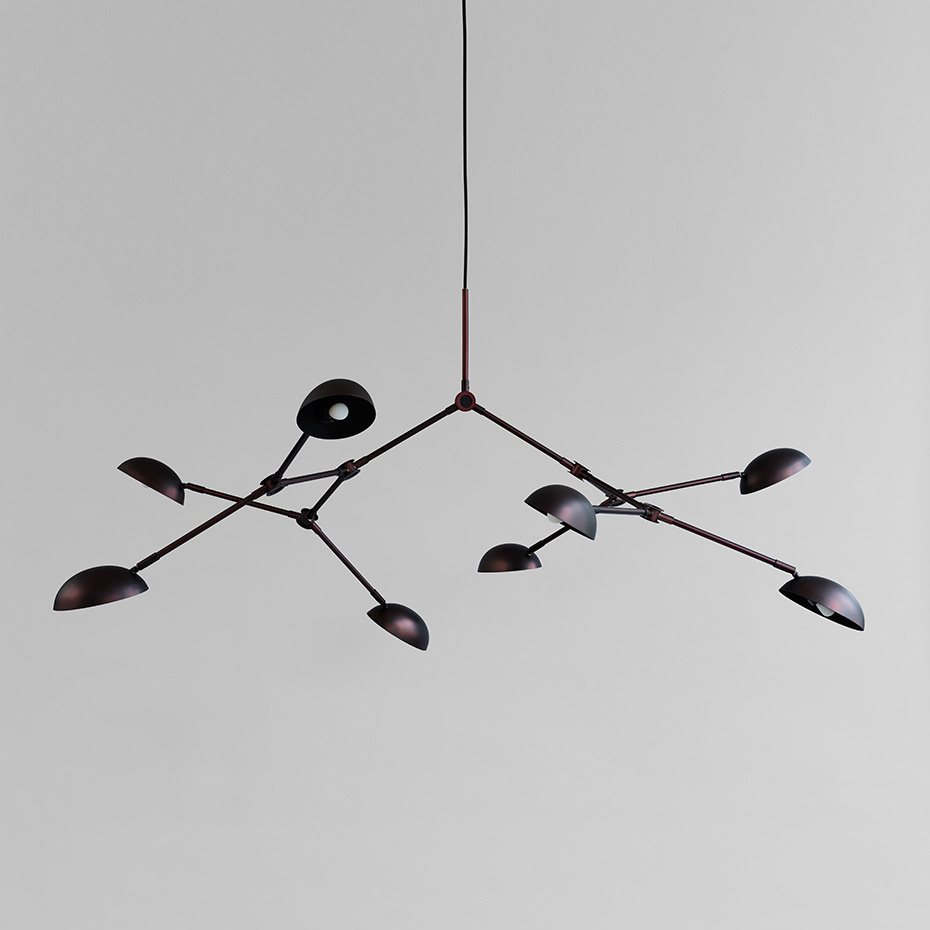 Drop Ljuskrona Burned Black 5m