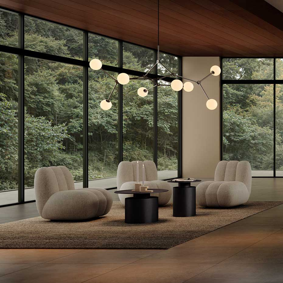 Drop Ljuskrona Bulp Grey 5m