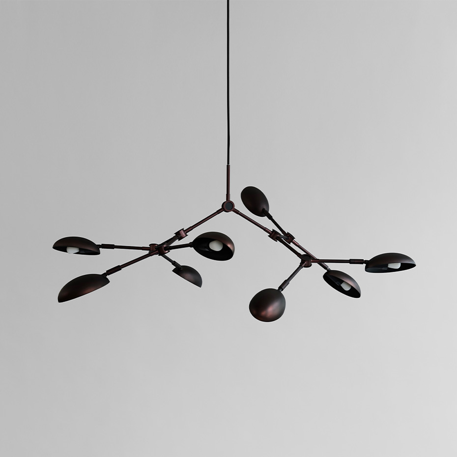 Drop Ljuskrona Mini Burned Black 5m