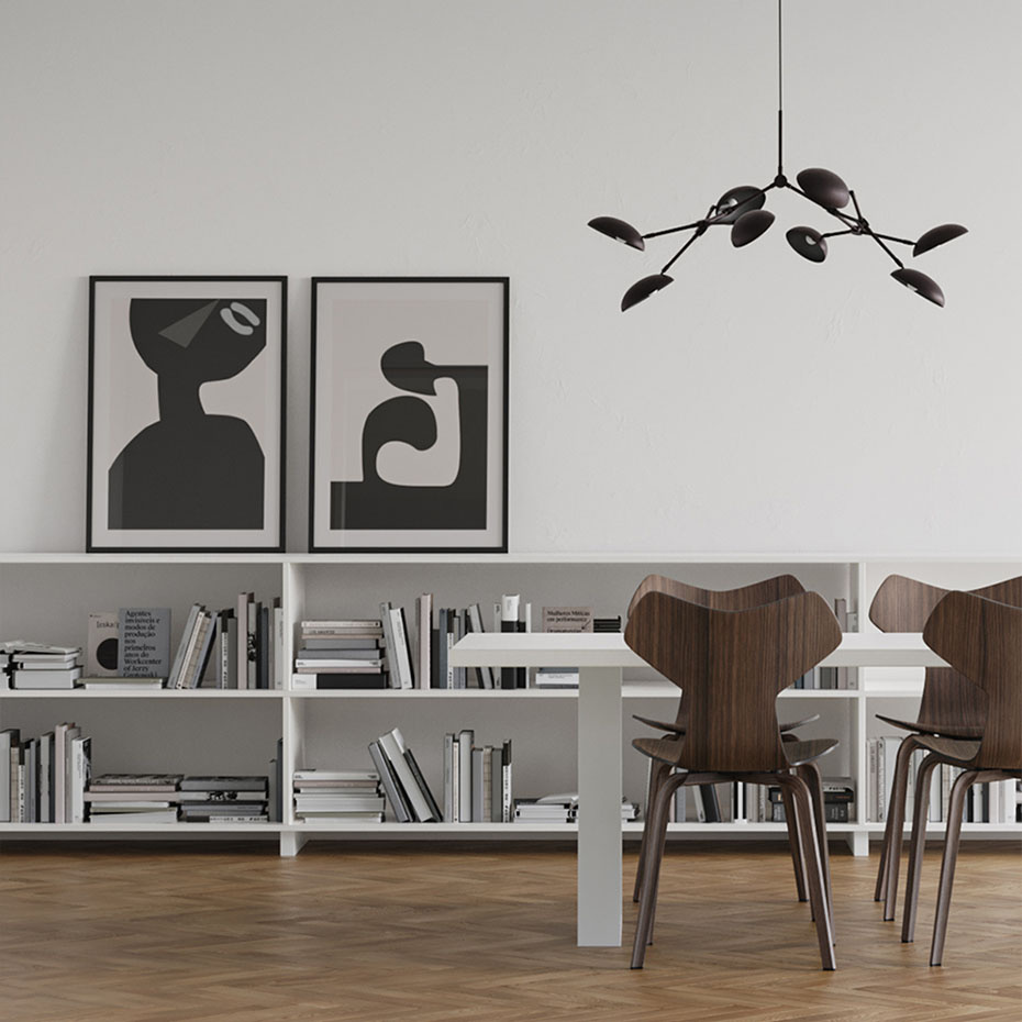 Drop Ljuskrona Mini Burned Black 5m