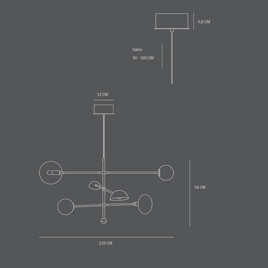 Sahn Ljuskrona Bronze 5m