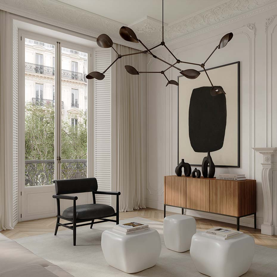 Stingray Ljuskrona Grande Bronze 5m