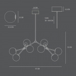 Drop Ljuskrona Bulp Mini Grey 5m Drop Ljuskrona Bulp Mini Grey 5m