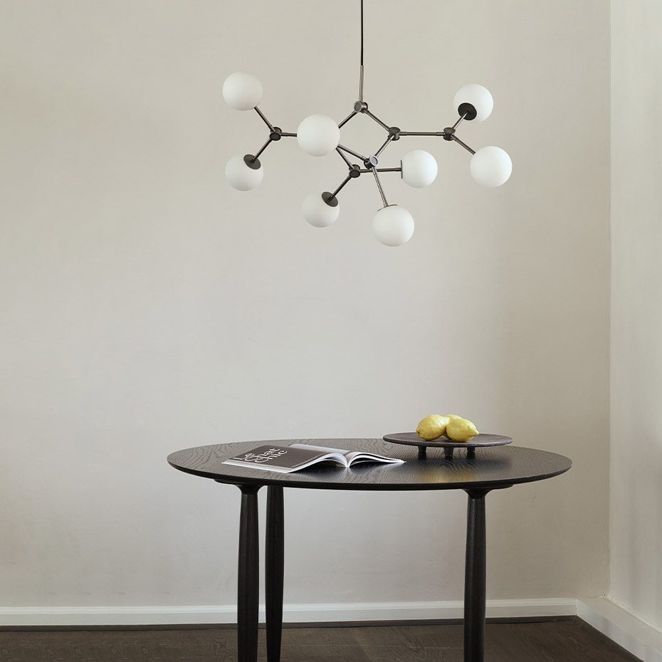 Drop Ljuskrona Bulp Mini Grey 5m