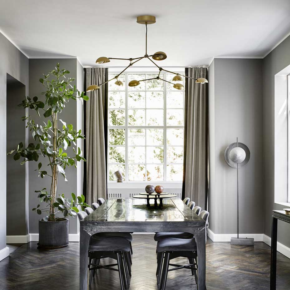 Drop Ljuskrona Brass 5m