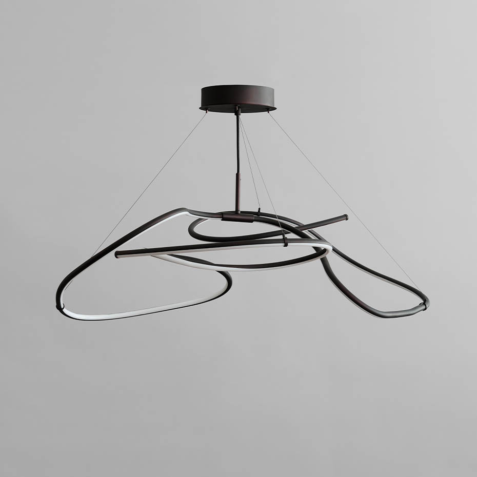 Ghost Ljuskrona Mini Burned Black 5m