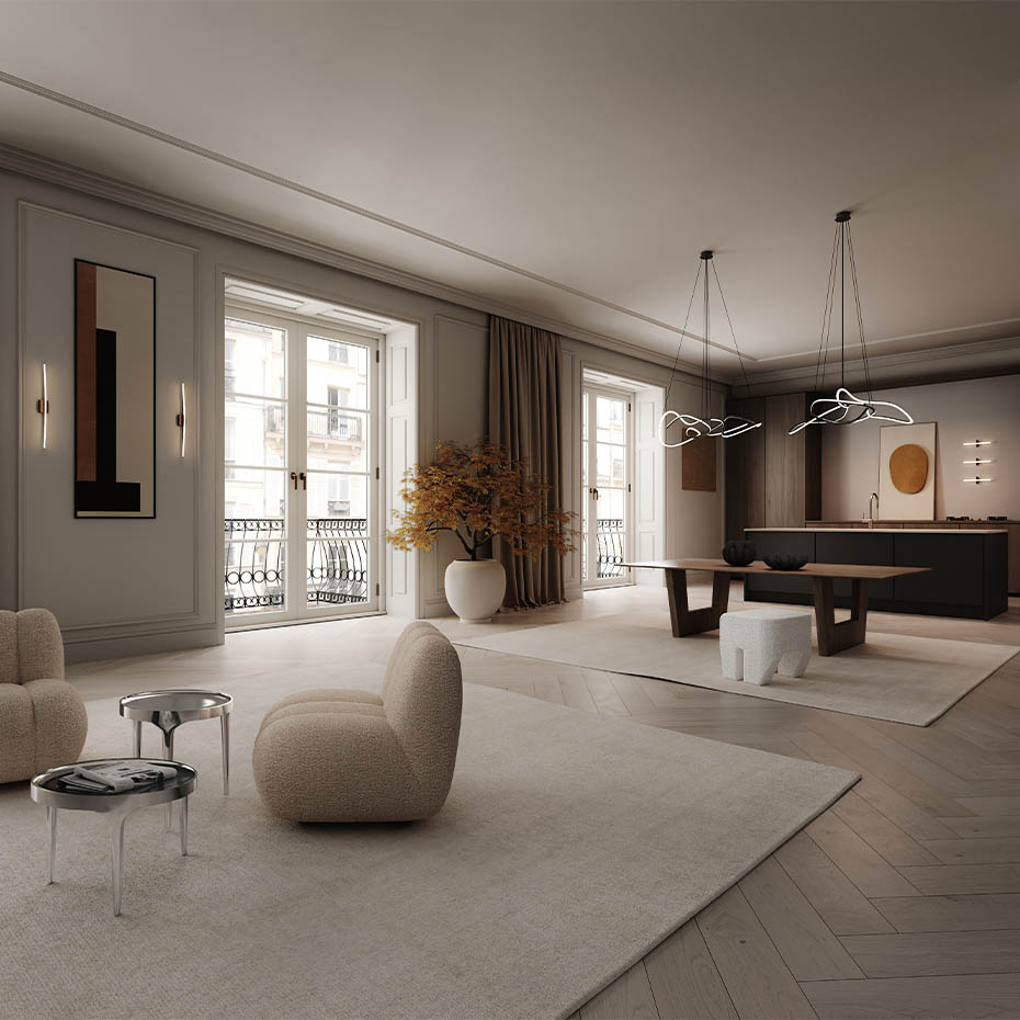 Ghost Ljuskrona Mini Burned Black 5m