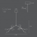 Stingray Ljuskrona Grande Burned Black 5m Stingray Ljuskrona Grande Burned Black 5m