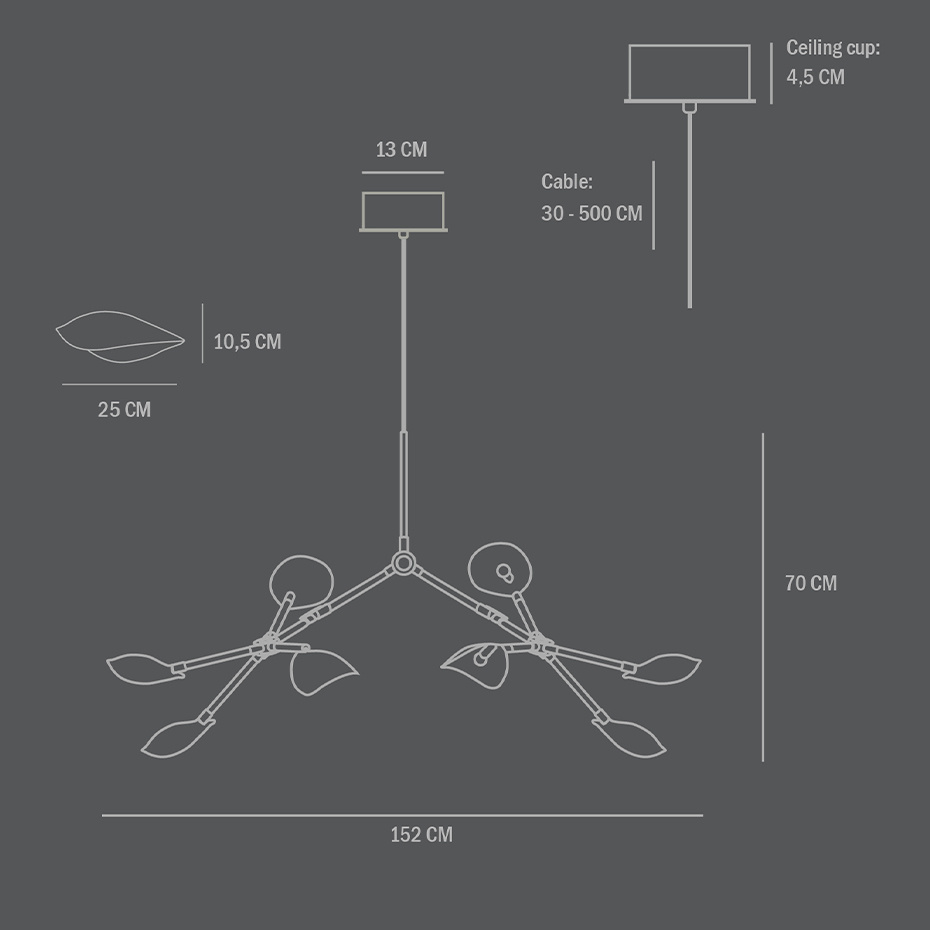 Stingray Ljuskrona Chrome 5m
