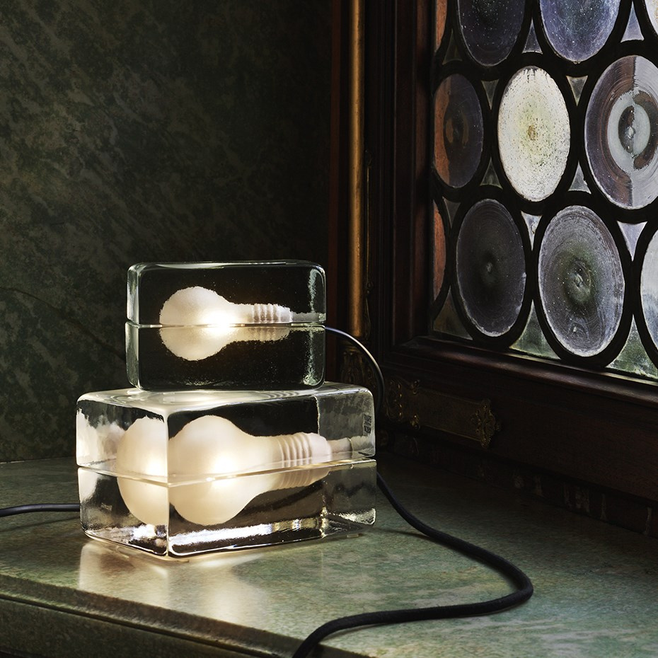 Block Lamp Mini Bordslampa Svart