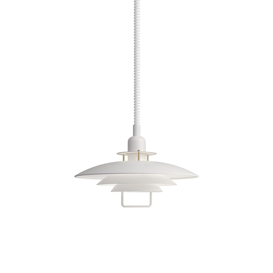 Primus II Pendel Ø43cm Mattvit/Mässing