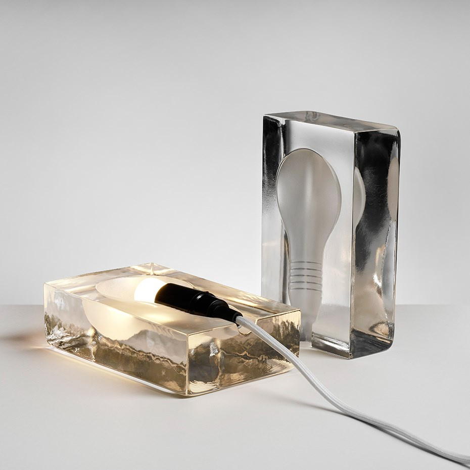 Block Lamp Bordslampa Svart