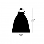 Caravaggio P3 Pendel Matt Grey 45 Caravaggio P3 Pendel Matt Grey 45