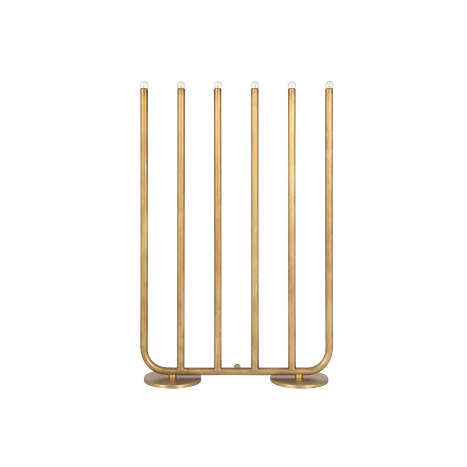 Konsthantverk December Ljusstake 6 Rå Mässing