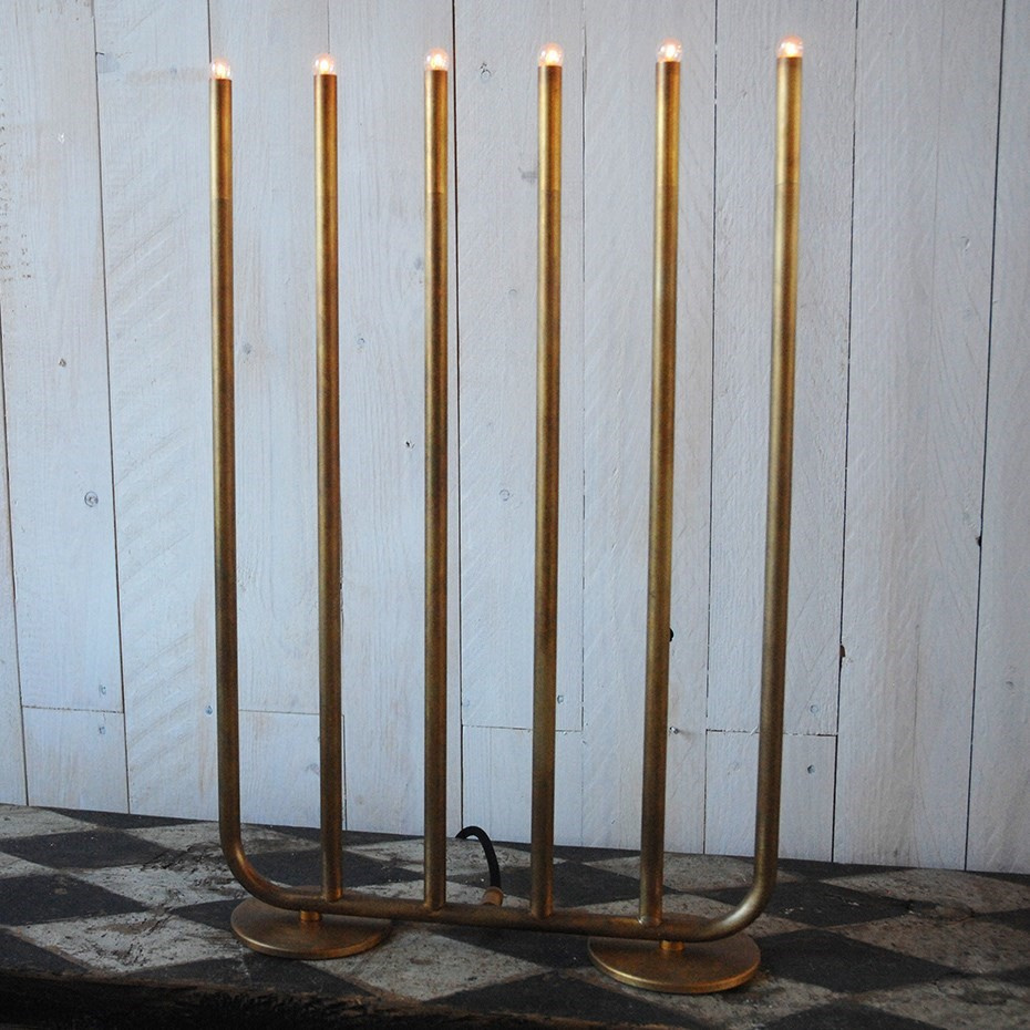 December Ljusstake 6 Rå Mässing