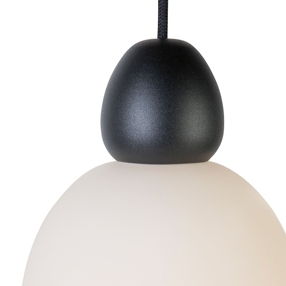 Buddy Pendel Svart/Opalglas