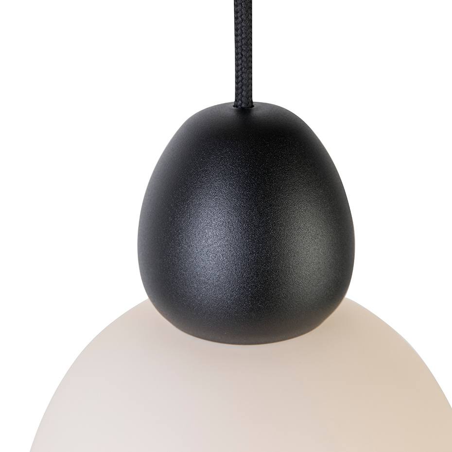 Buddy Pendel Svart/Opalglas