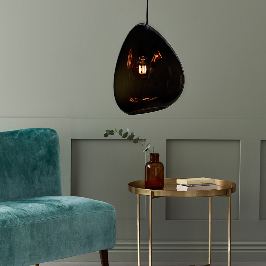 Ocean Pendel Ø31,5cm Rökfärgad