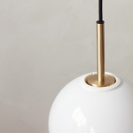 TR Bulb Pendel Brushed Brass/Matt Opal