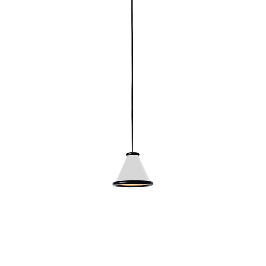 Belle Pendel Ø15cm Glossy White/Glossy Black