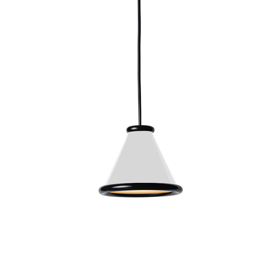 Belle Pendel Ø15cm Glossy White/Glossy Black