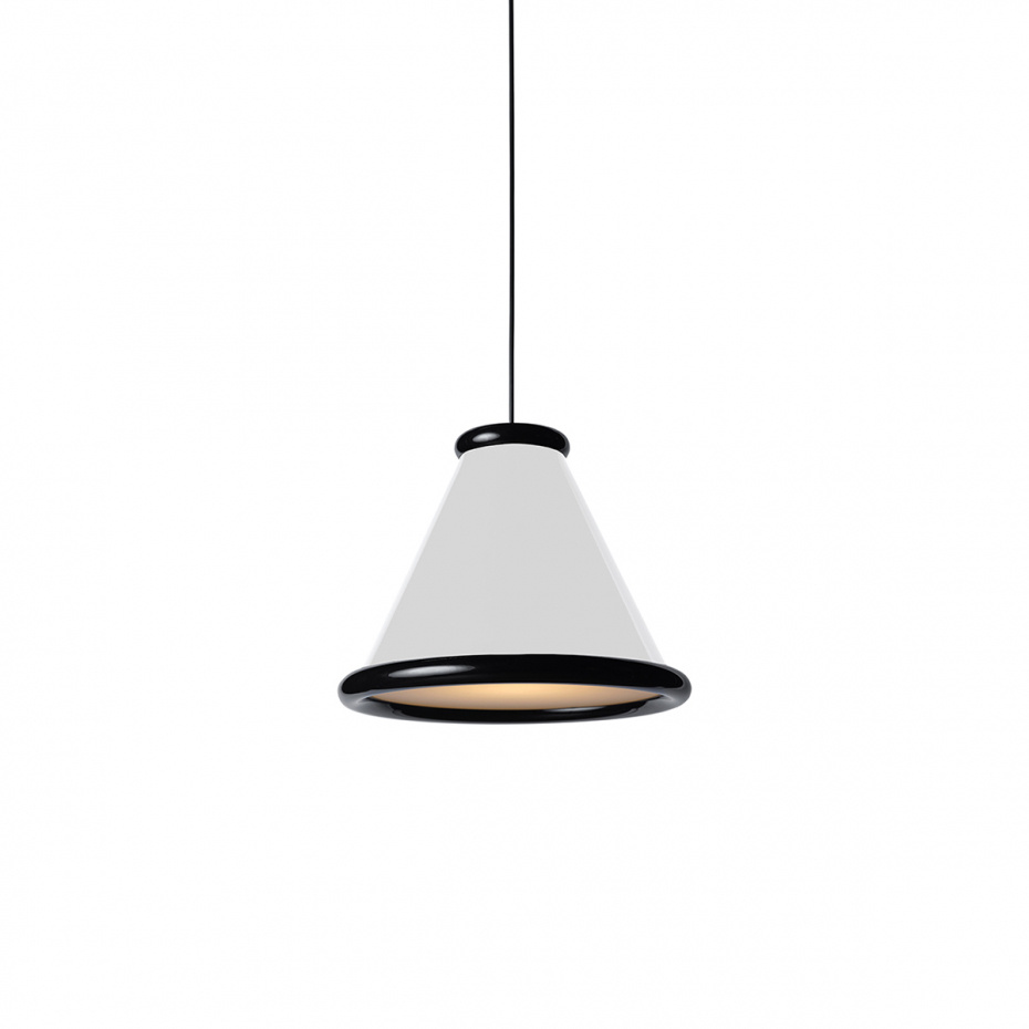 Belle Pendel Ø36cm Glossy White/Glossy Black