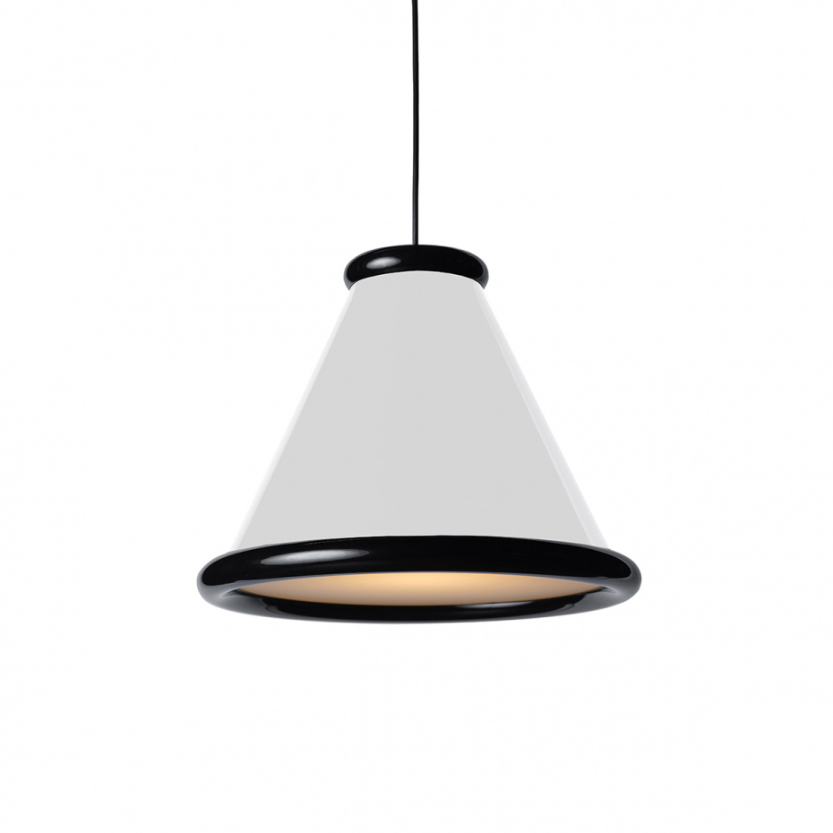 Belle Pendel Ø36cm Glossy White/Glossy Black