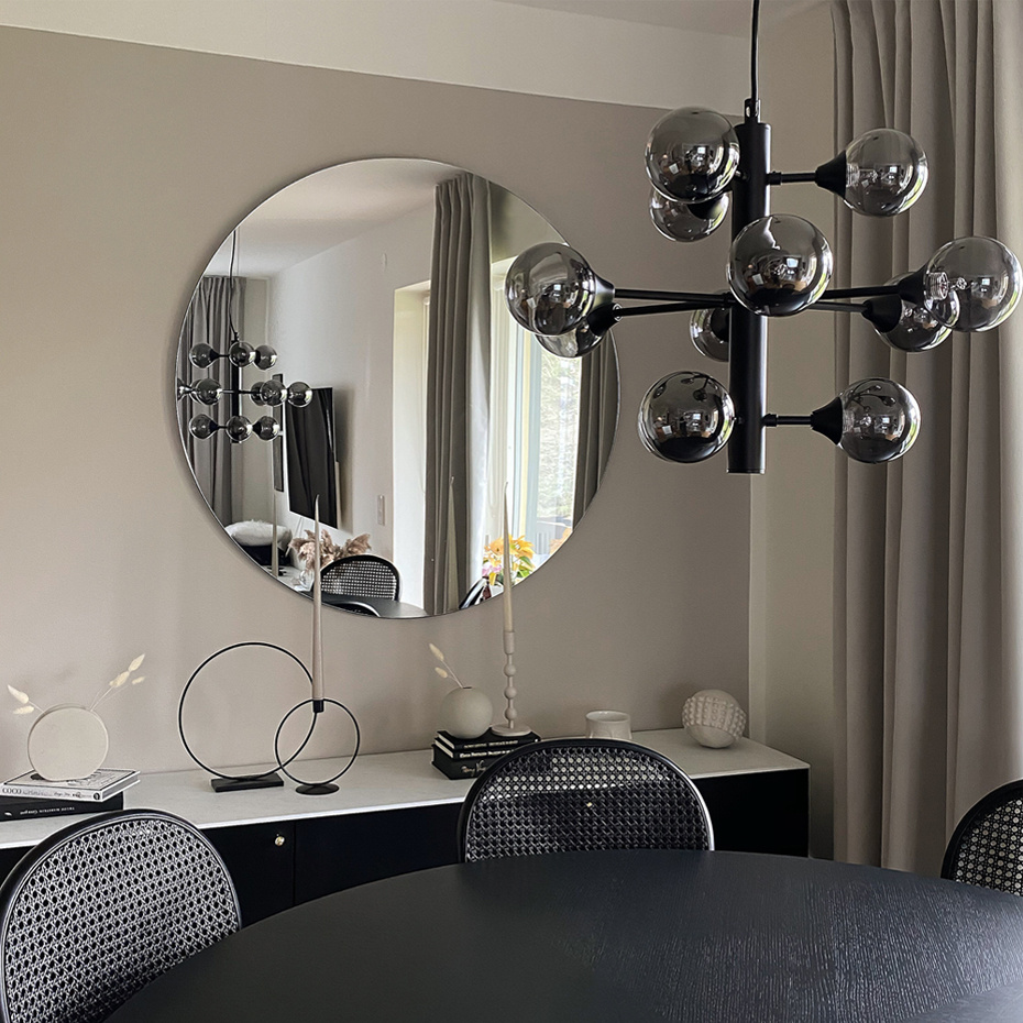 Cosmos Pendel 12-Arm Svart/Rökfärgad