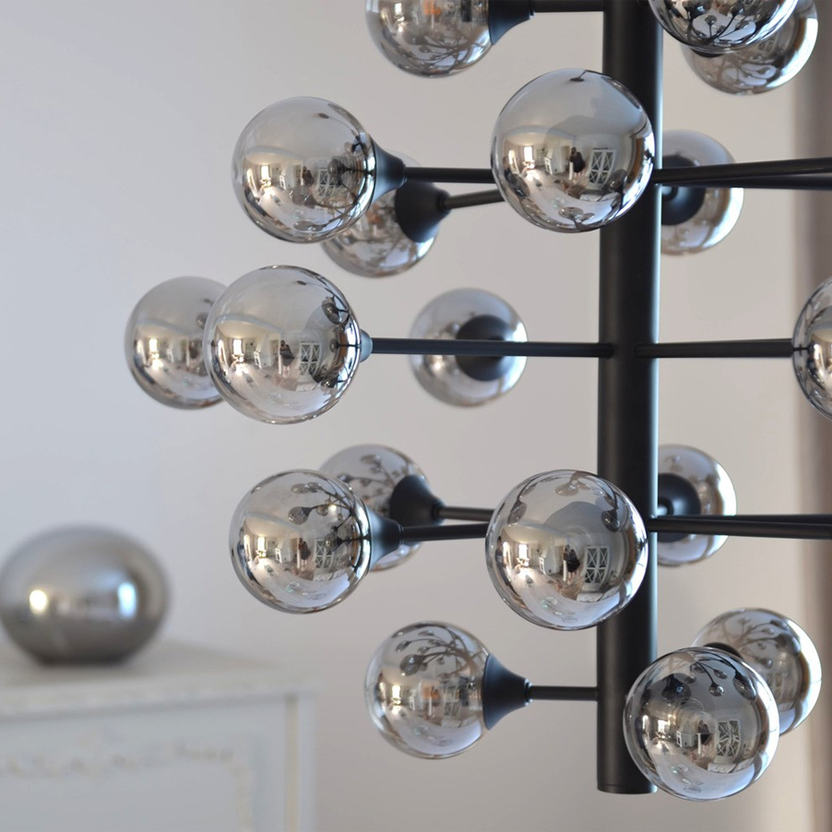 Cosmos Pendel 24-Arm Svart/Rökfärgad