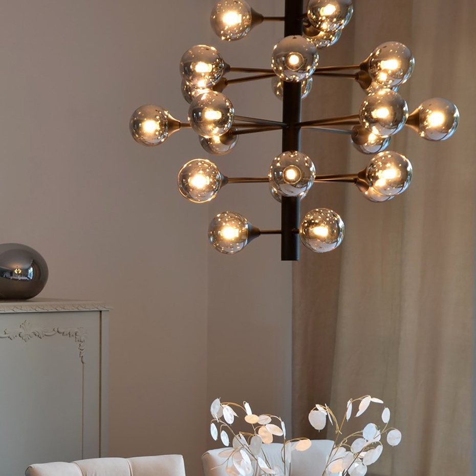 Cosmos Pendel 24-Arm Svart/Rökfärgad