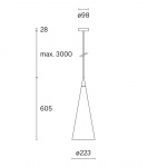 Cone W151 M1 Pendel Traffic White Cone W151 M1 Pendel Traffic White