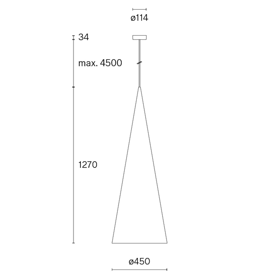 Extra Large Pendant w151 s1 Pendel Jet Black