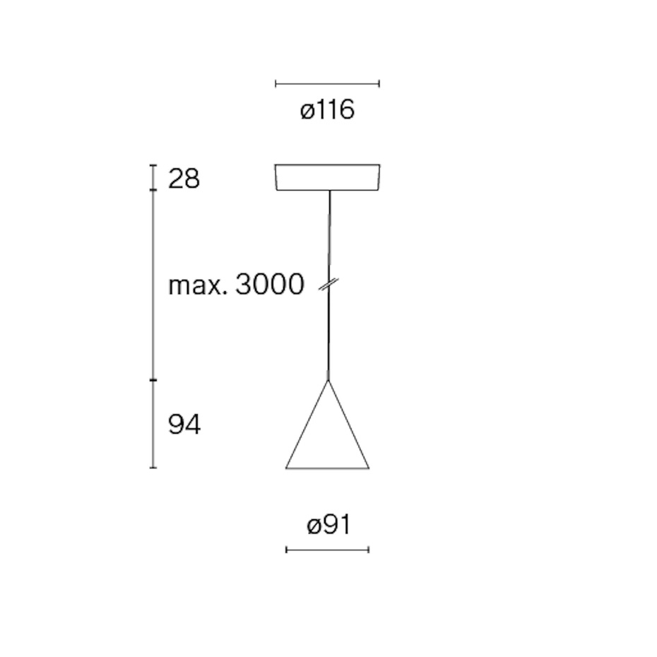 Cone W151 XS2 Pendel Raw Aluminium