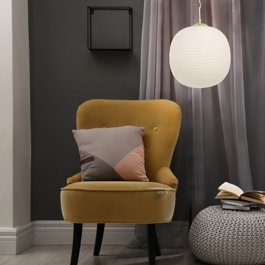 Sirius Pendel Ø40cm Mässing/Opalglas