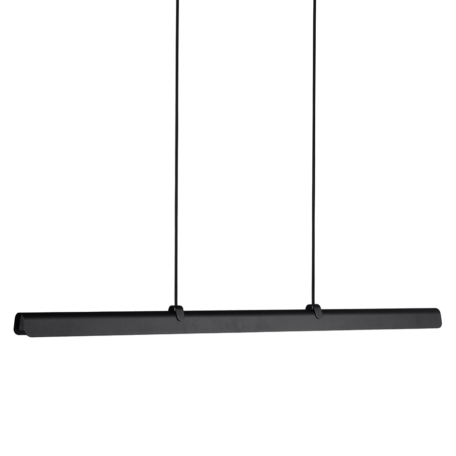 Fold LED Pendel Linjär Svart Struktur