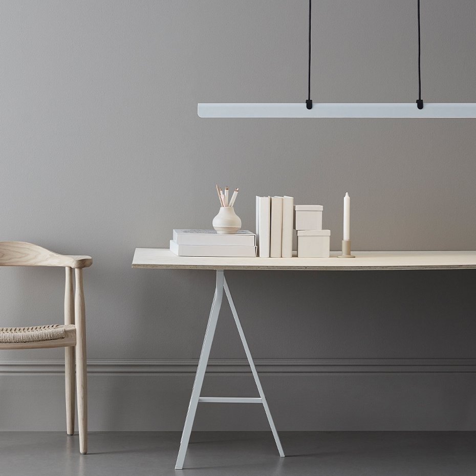 Fold LED Pendel Linjär Svart Struktur