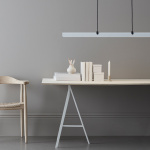 Fold LED Pendel Linjär Svart Struktur Fold LED Pendel Linjär Svart Struktur