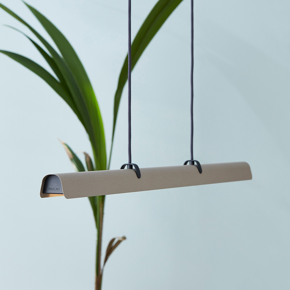 Fold LED Pendel Linjär Vit Struktur