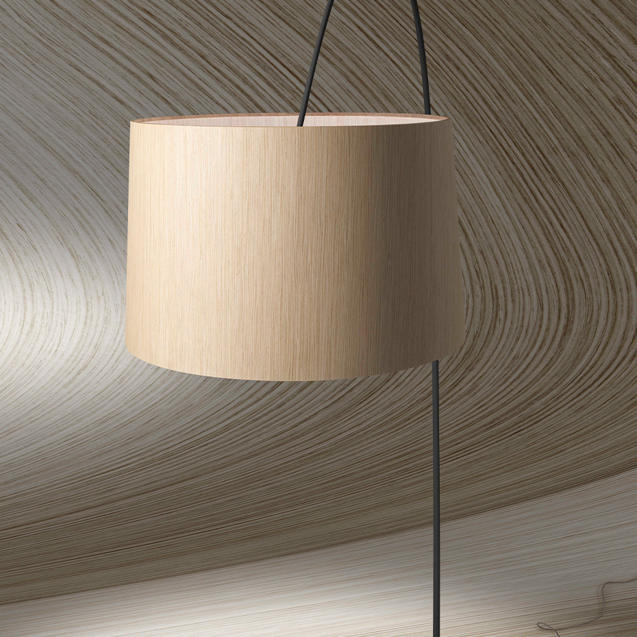 Twiggy Wood Golvlampa Black/Maple