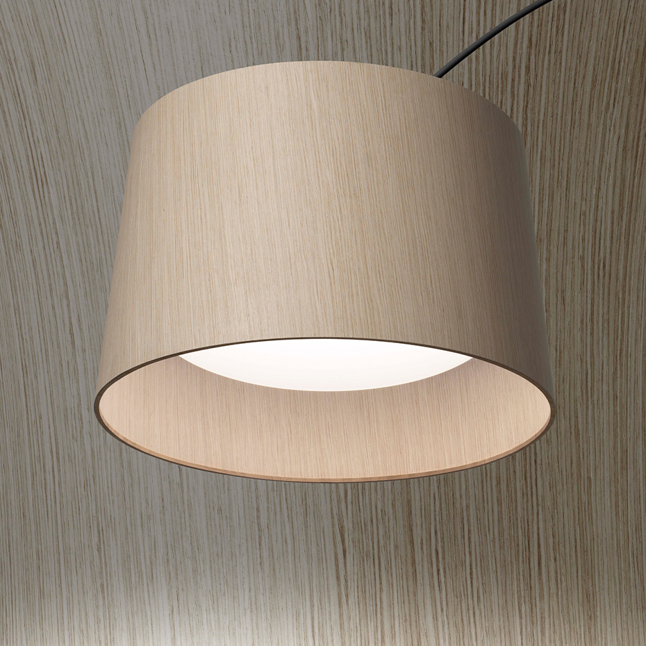 Twiggy Wood Golvlampa Black/Maple