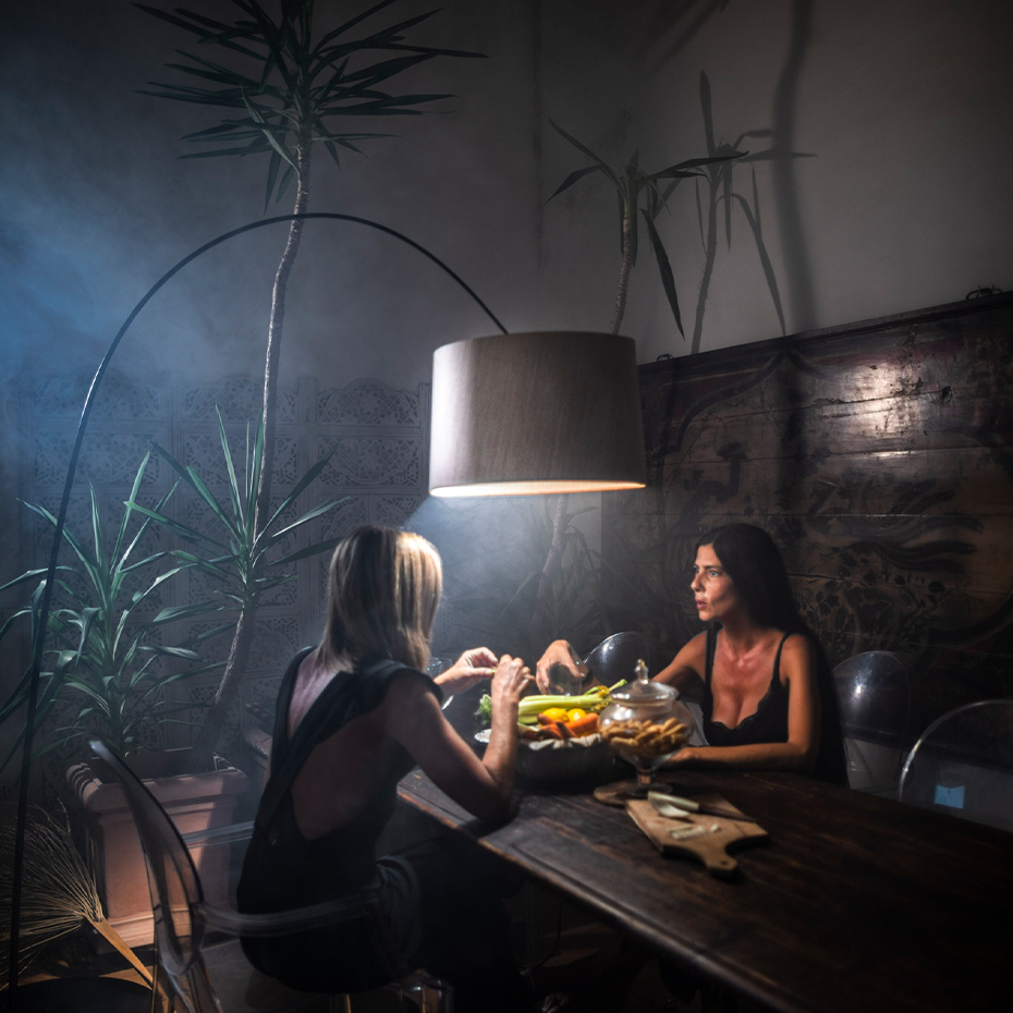 Twiggy Wood Golvlampa Black/Maple