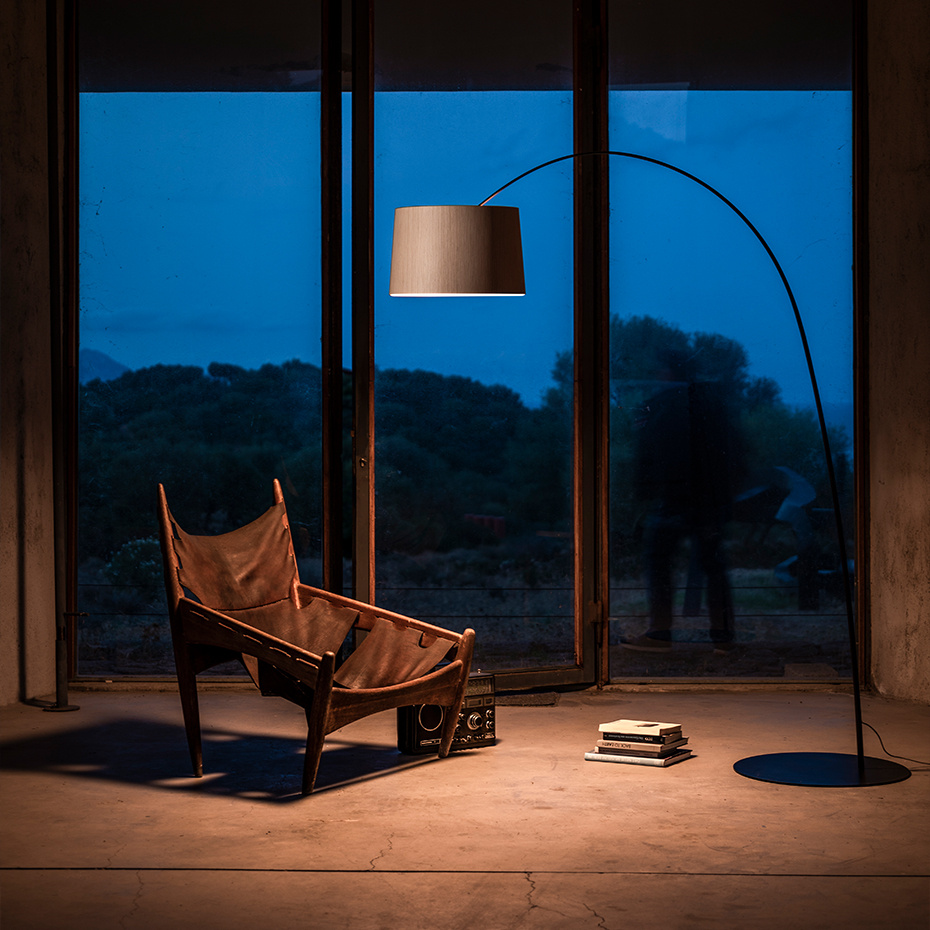 Twiggy Wood Golvlampa Greige/Maple