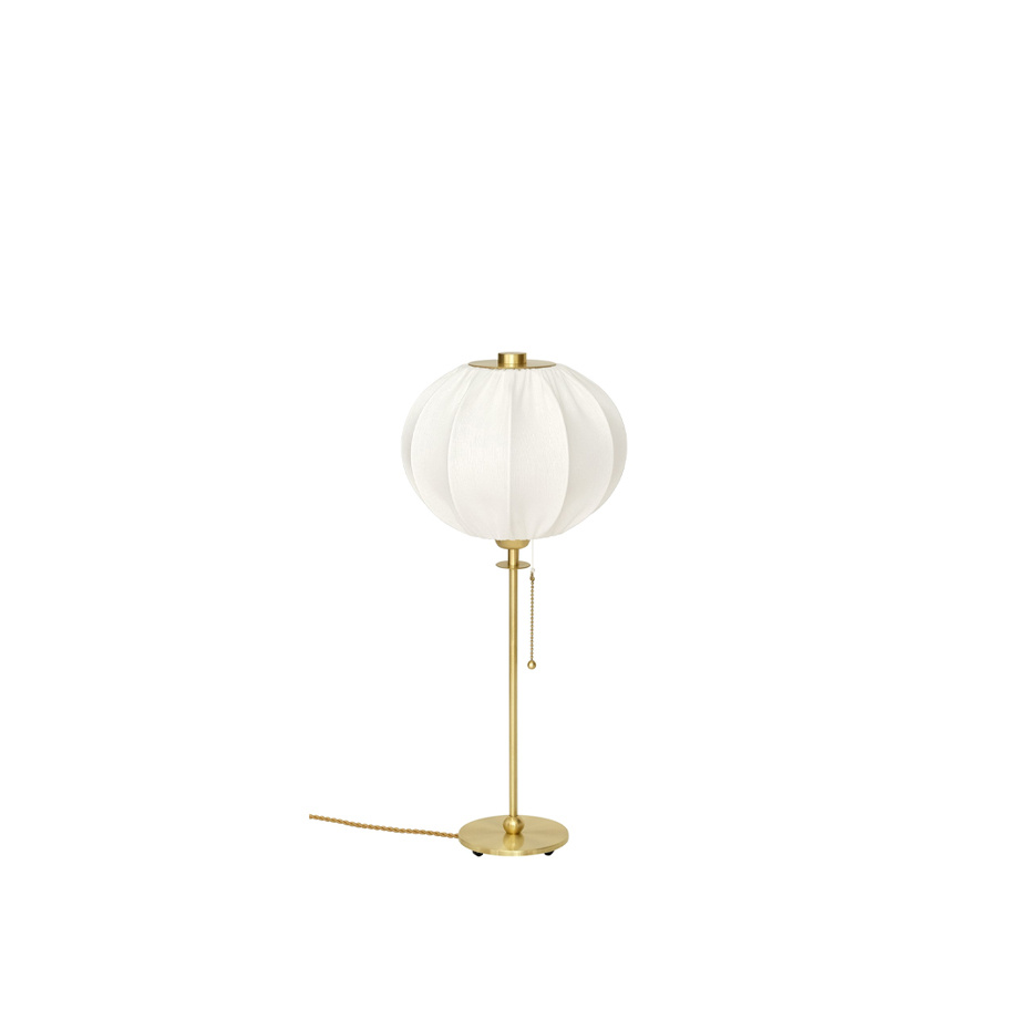 Uno Classic Bordslampa 39cm Borstad Mässing/Vit Linne