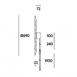 Alma w171 w Vägglampa Grey White Alma w171 w Vägglampa Grey White