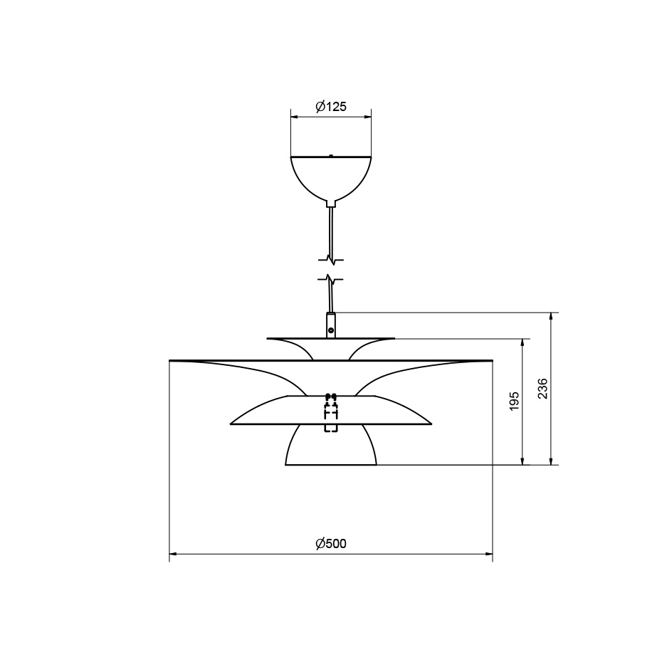 Picasso Pendel Ø50cm Mässing