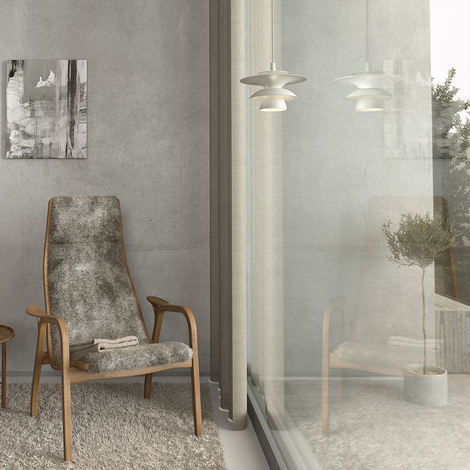 Picasso Pendel Ø18cm Mattvit